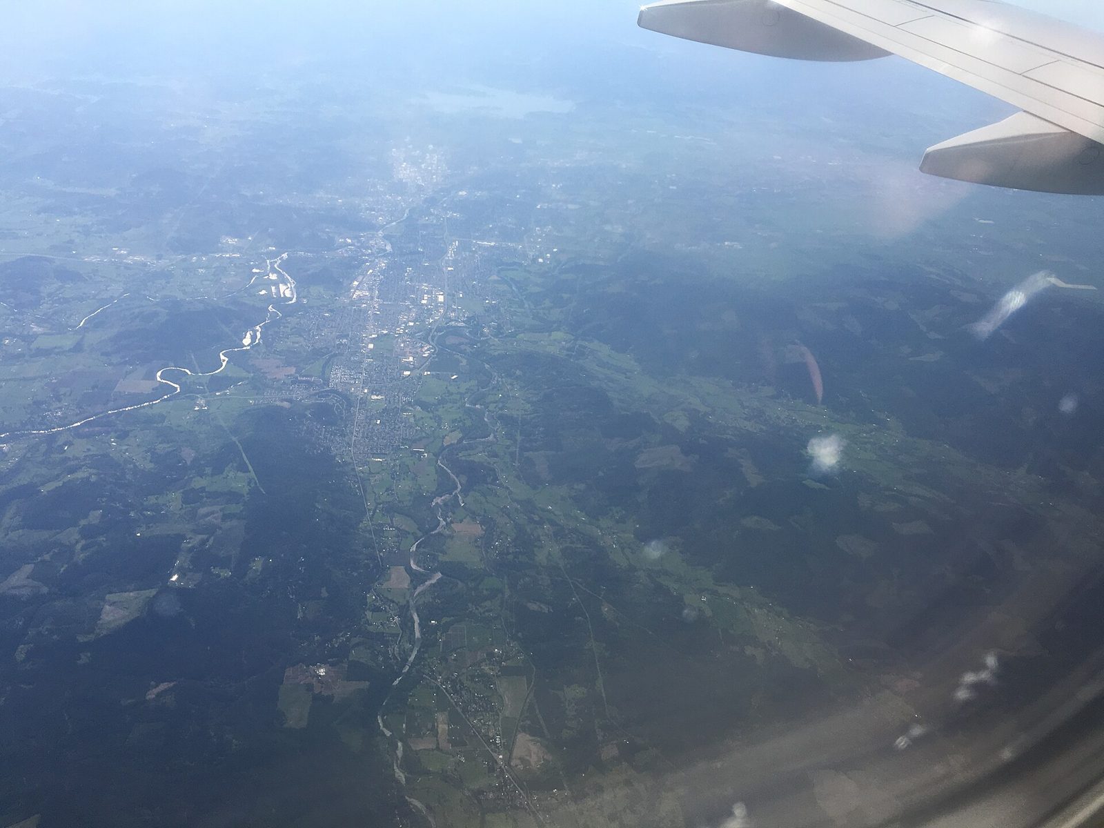 Aerial view over Springfield and Eugene, Oregon